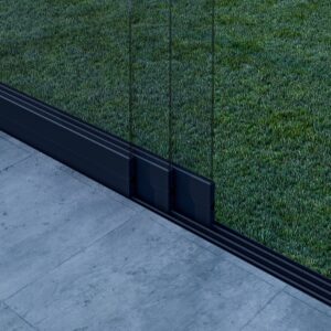 3-rail glazen schuifwand