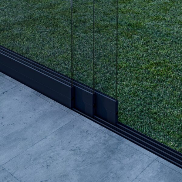 3-rail glazen schuifwand