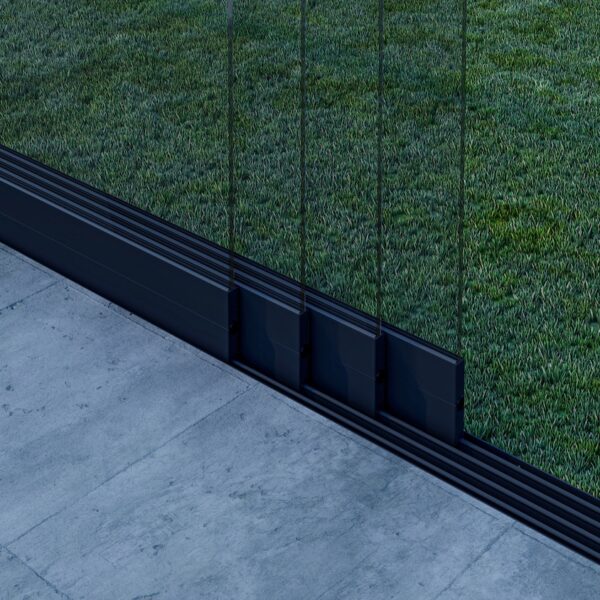 4-rail glazen schuifwand