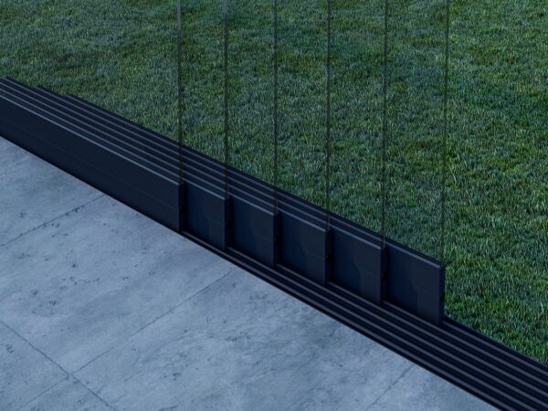 Glazen-schuifwand-mat-zwart-6-railsysteem